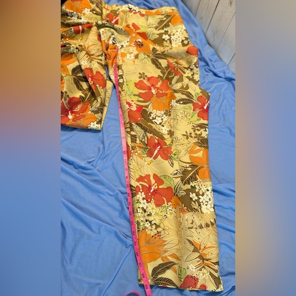 VINTAGE SILK women’s pant suit size 16 Adrianna Papéll colorful - Picture 12 of 13